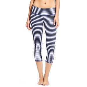 Athleta Strip Chaturanga Capri Blue